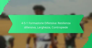 4-5-1 Formazione Difensiva: Resilienza difensiva, Larghezza, Contropiede