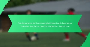 Posizionamento dei Centrocampisti Esterni nelle Formazioni Difensive: Larghezza, Supporto Difensivo, Transizione